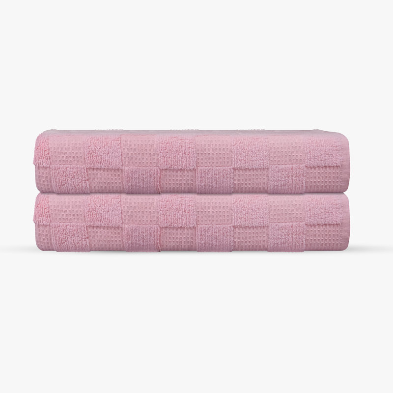 Ensemble de serviettes de bain 2 pièces Taylorlynn, Rosé