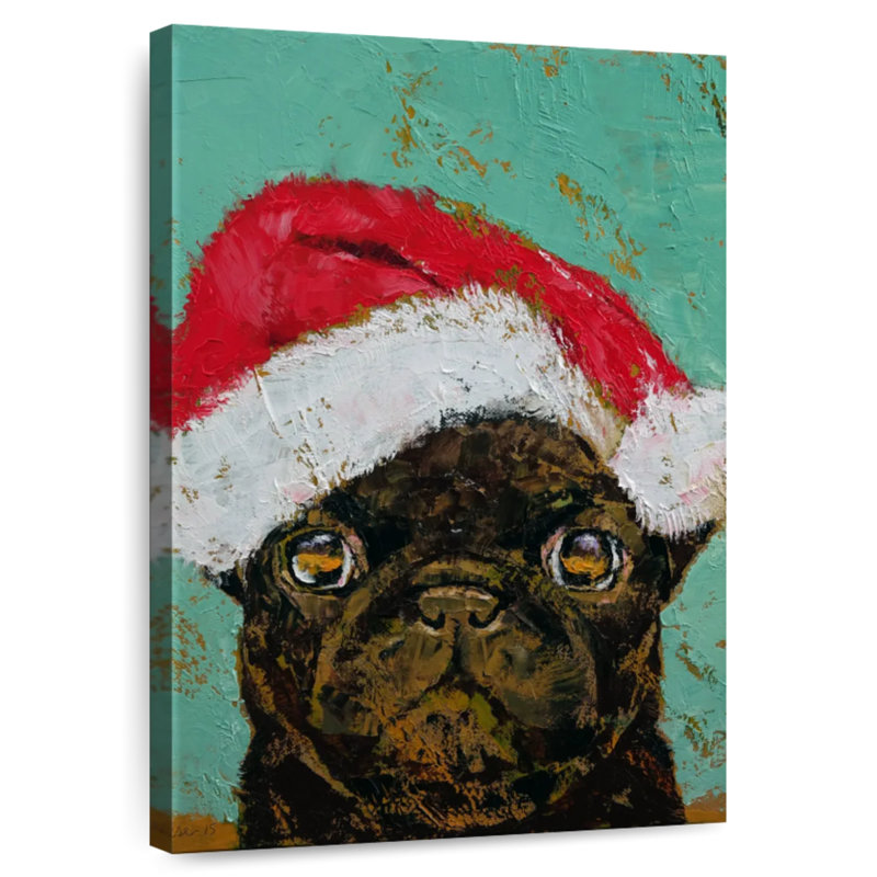 Lelend Santa Pug, 30" H x 20" W