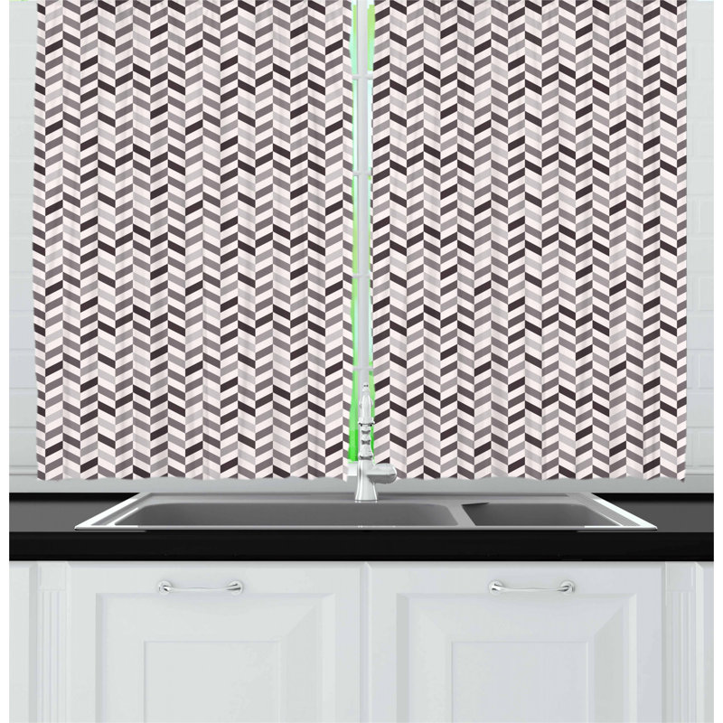 Chevron Tailored Kitchen Curtain