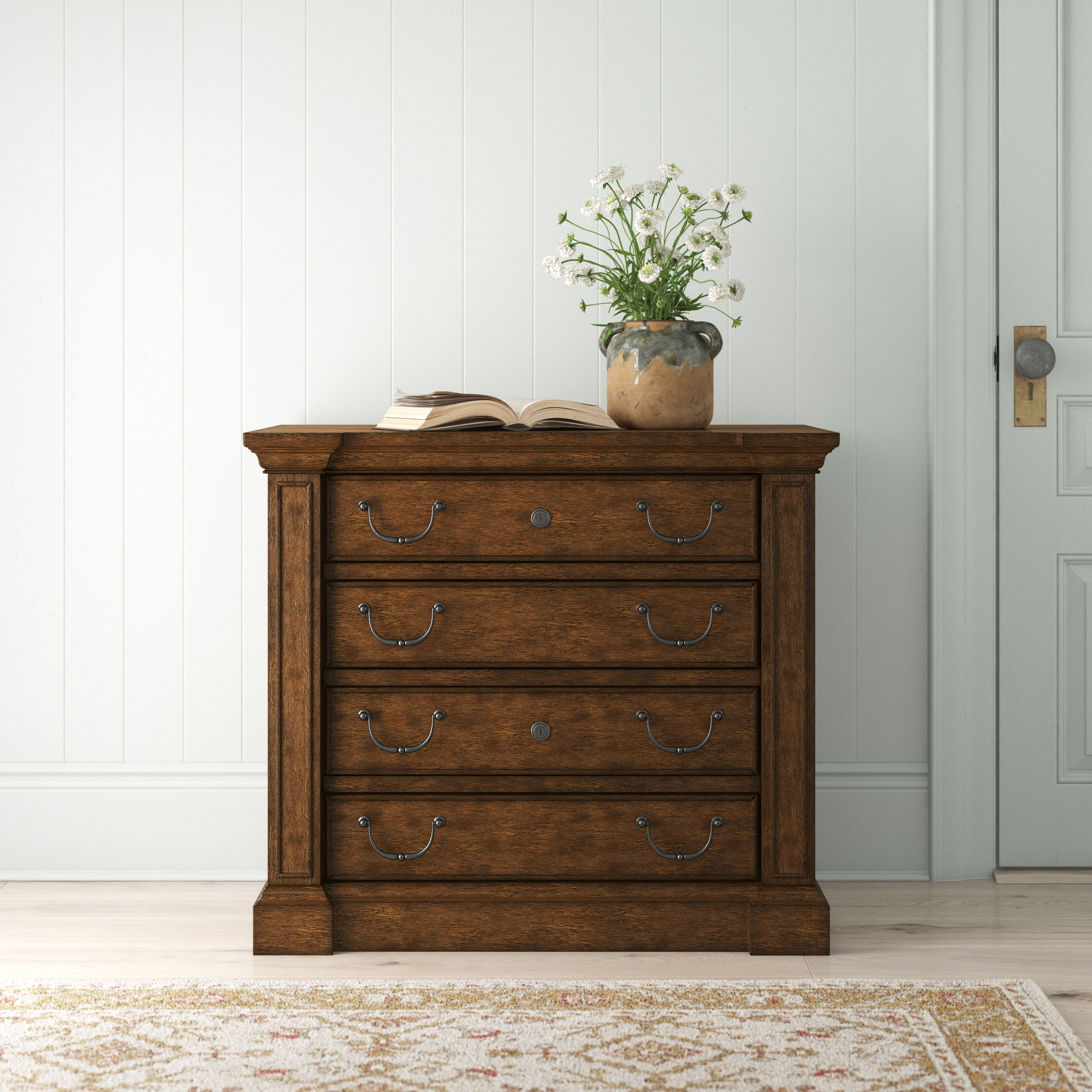 Charlotte 2 - Drawer Vertical File Cabinet, Brown