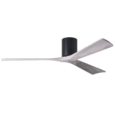 60"" Irene 3-Blade Hugger Ceiling Fan with Wall Remote -  Matthews Fan Company, IR3H-BK-BW-60