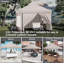 Caisa 9.5 Ft. W x 9.5 Ft. D Iron Soft-top Gazebo-1534465640