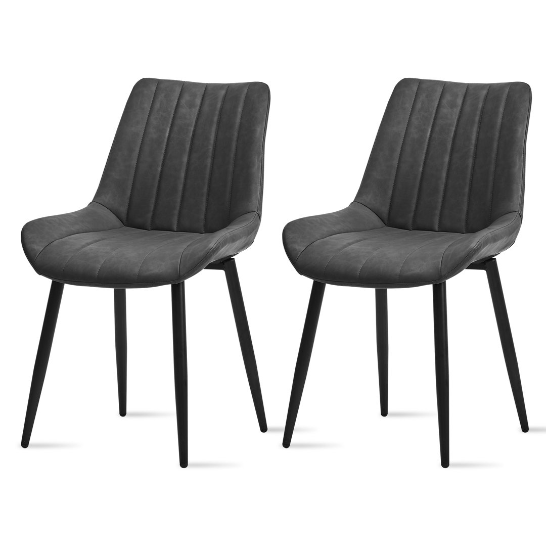Dining Room Chairs,Faux Leather Kitchen Chairs With Metal Legs