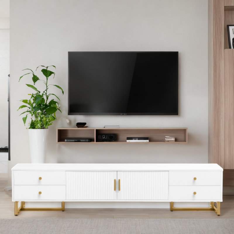 Meuble télé Modern Wave, Blanc