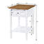 Table de bout haute de 25 po avec 1 tiroir et prises encastrées Lirette-517038045