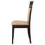 Ensemble de 2 chaises de salle à manger transitionnelles avec cadre en bois de cappuccino et dossier rembourré en microfibre