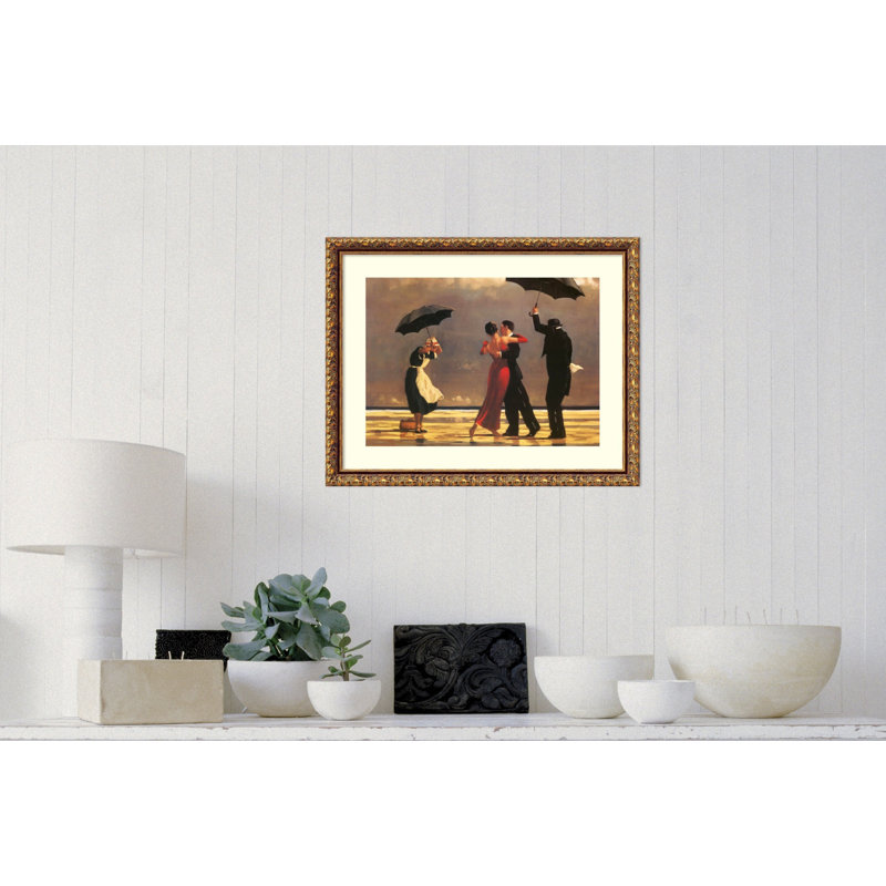 «The Singing Butler» par Jack Vettriano - Reproduction d'art graphique sur papier encadré, Cadre bronze