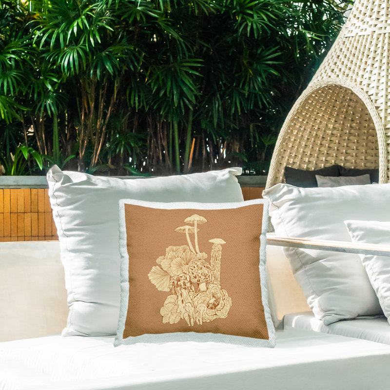 Floral Outdoor Throw Pillow