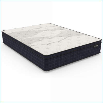 Mattresses, Queen 12.5" Firm Euro-Top Hybrid Mattress with Cooling Copper Foam, Motion Isolation, Greenguard Gold, Made in USA | Foam+Spring | White