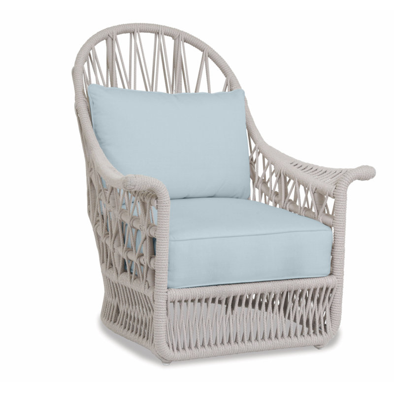 Fauteuil à oreilles Wilkins, Toile horizon Sunbrella®
