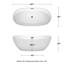 Rebecca 65'' x 32'' Soaking Acrylic Bathtub-50480689
