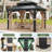 Hardtop Gazebo, Double Roof Gazebo With Aluminum Frame For Patio, Lawn, Backyard-109616294