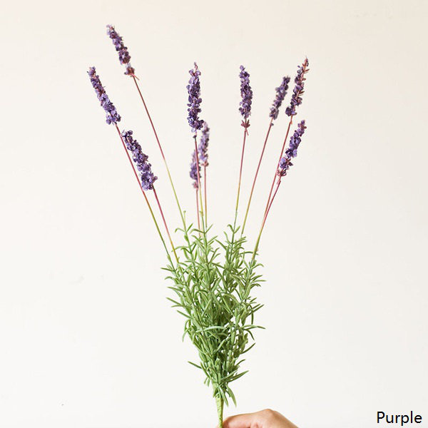 Tige de lavande provence en soie rustique, Mauve, 1 tige