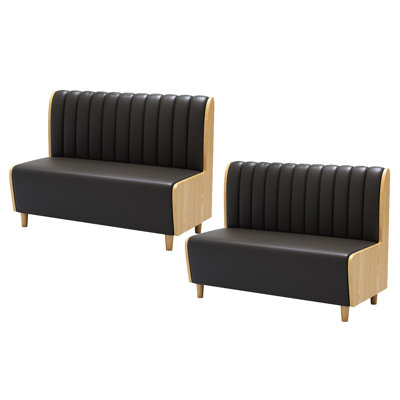 Banc rembourré en similicuir Mikka