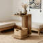 Table de bout simple Table de chevet moderne Mobilier de chambre à coucher Tablette de rangement Design en bois