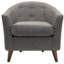 Fauteuil demi-tonneau en polyester capitonné de 30 po Navin-721501176