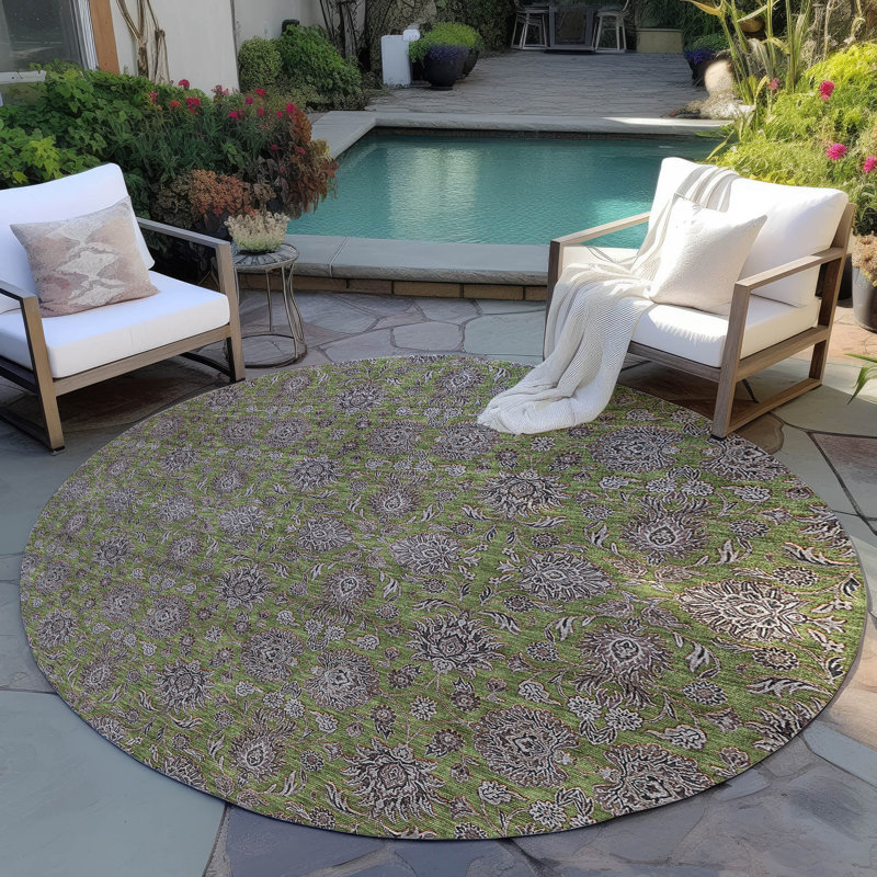 Tapis intérieur / extérieur Naadiya, Rond 8 pi