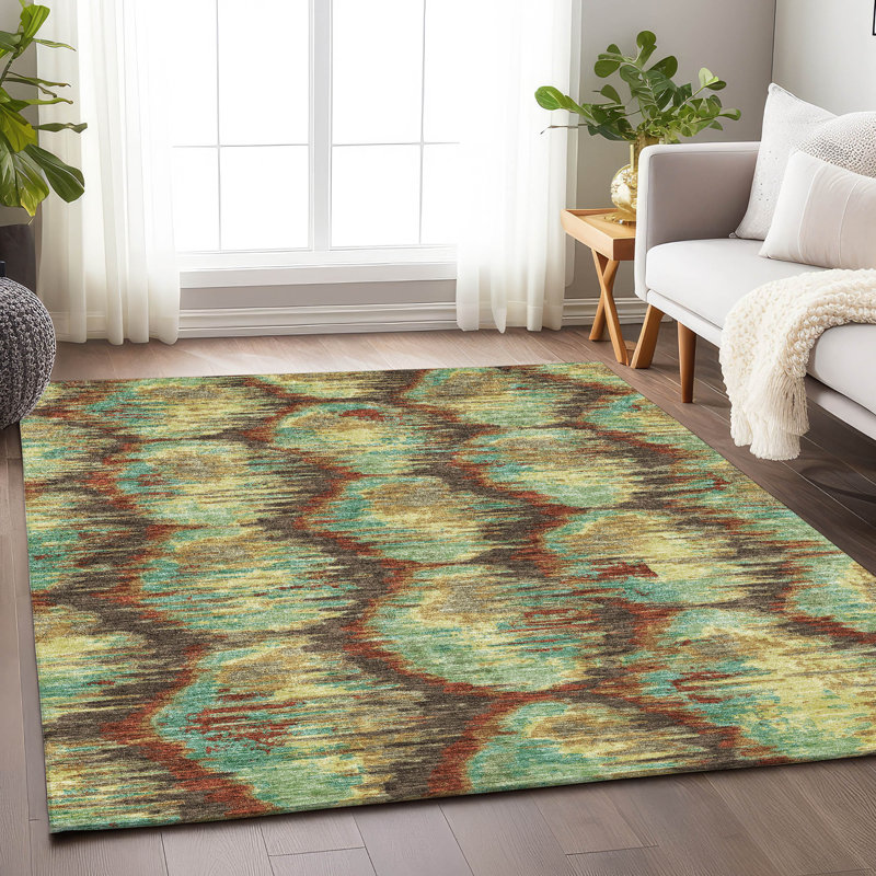 Tapis de qualité supérieure lavable à la machine Prisco Fudge, Rectangulaire 3 pi x 5 pi
