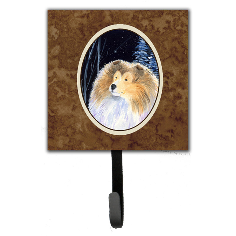 Porte-laisse et crochet à clé starry night collie