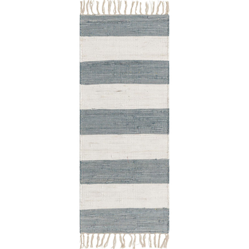 Rinker Cotton Striped Indoor Rug, Runner 2' x 5'1"