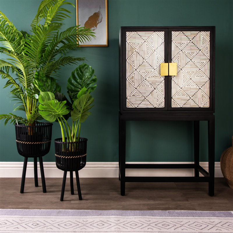 Jardinières en bambou S / 2 10/12 po