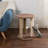 PETMAKER Cat Scratching Post - Scratcher Posts with Carpeted Scratch Pad Base and Perch - Furniture Scratching Deterrent for Indoor Cats-70897448