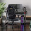 YC Creations Adjustable Reclining Ergonomic Swiveling PC & Racing Game Chair in Black