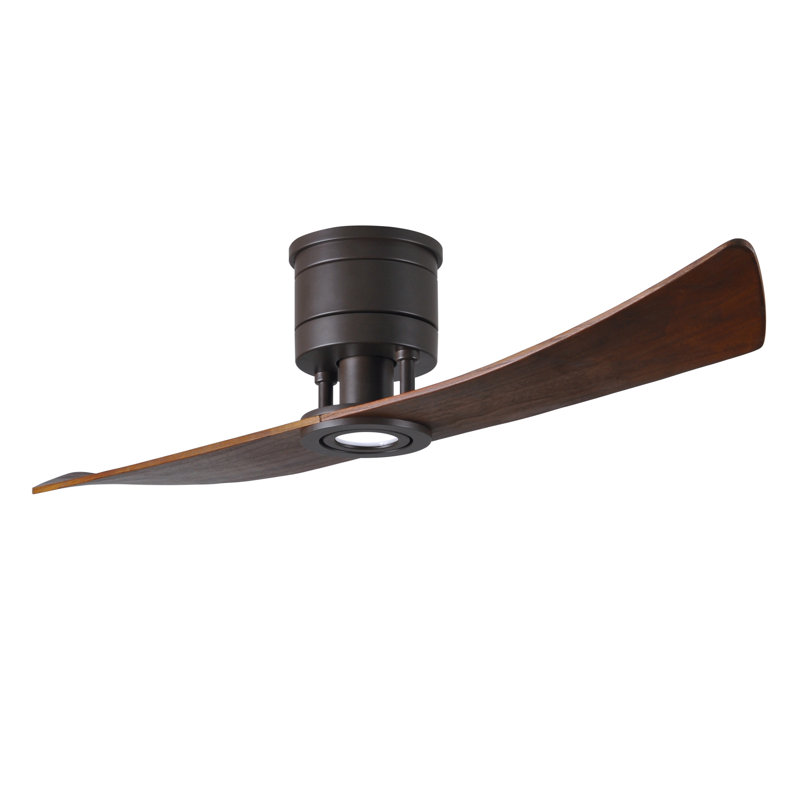 Lindsay 52'' Ceiling Fan with LED Lights, Textured Bronze, Walnut