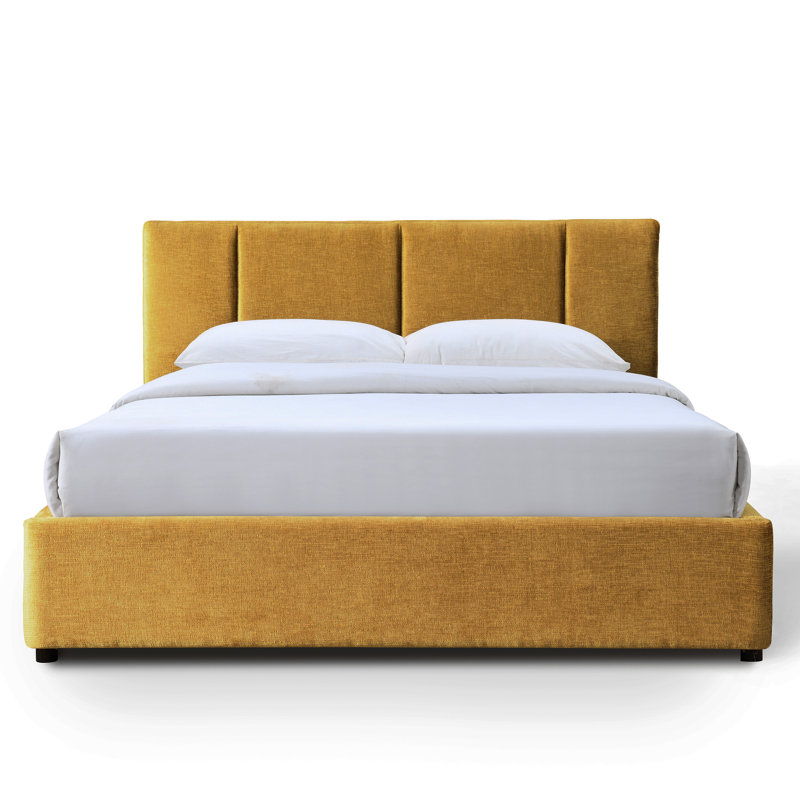 Condit Upholstered Platform Bed, Queen, Gold