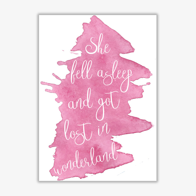 Wonderland Pink - Painting, No Frame, 30 cm H x 21 cm W x 1 cm D