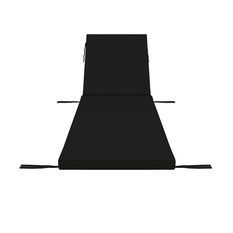 Sunbrella® Outdoor Chaise Cushion, 24" W x 73" D, Canvas Black