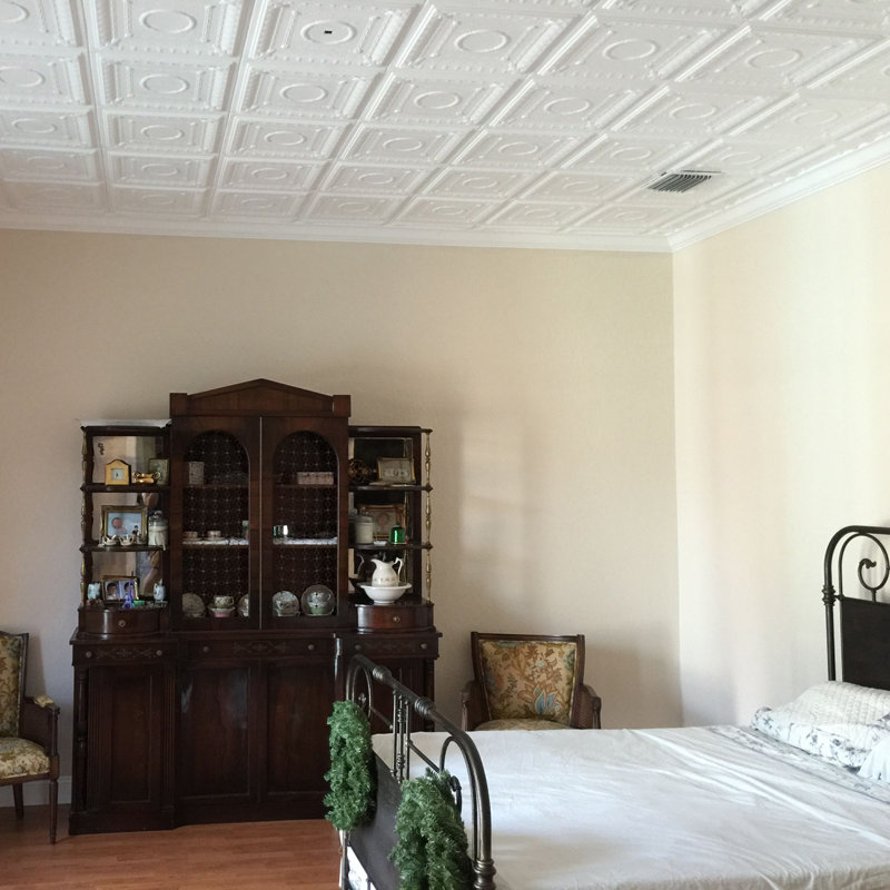 Antique Gold Polystyrene Romanesque Glue-up Ceiling Tile