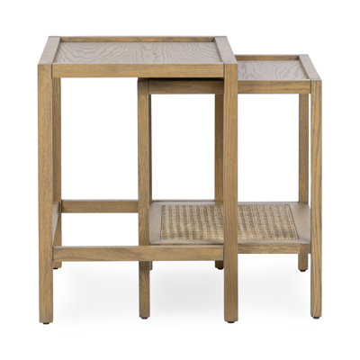 Devin Oak Wood Nesting End Table
