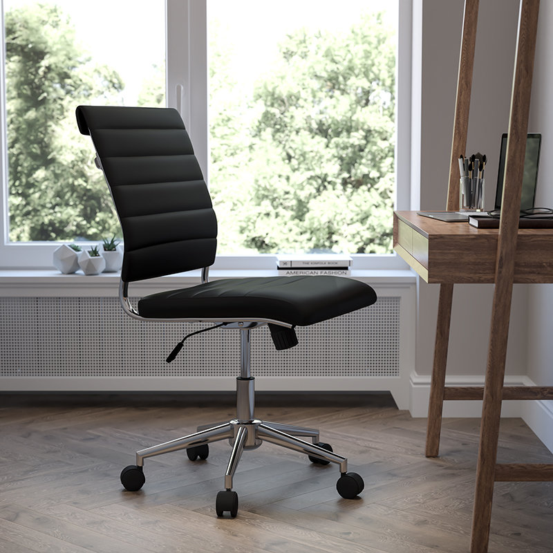 Fauteuil de direction pivotant Crafton, Noir, Non, 38.50"