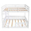 Structure de lit superposé double en bois massif avec échelle et garde-corps de sécurité, aucun sommier nécessaire, lit superposé en bois de pin robuste pour dortoir de chambre d'amis-633633630