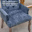 Ensemble de chaises de salle à manger rembourrées en tissu de chenille bleu