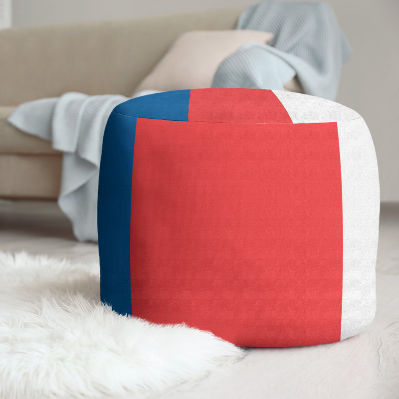 repose-pieds rond 20,5", Bleu / Rouge / Blanc