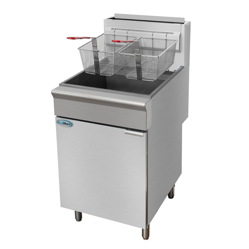 75 lb Stainless Steel Dual Basket Natural Gas Deep Fryer
