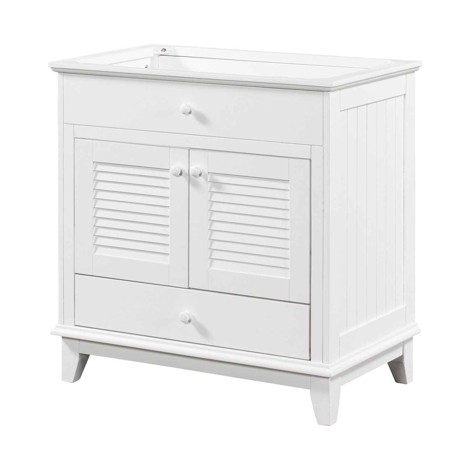 TOLOYE 29.84 Single Bathroom Vanity Base Only in White | Wayfair