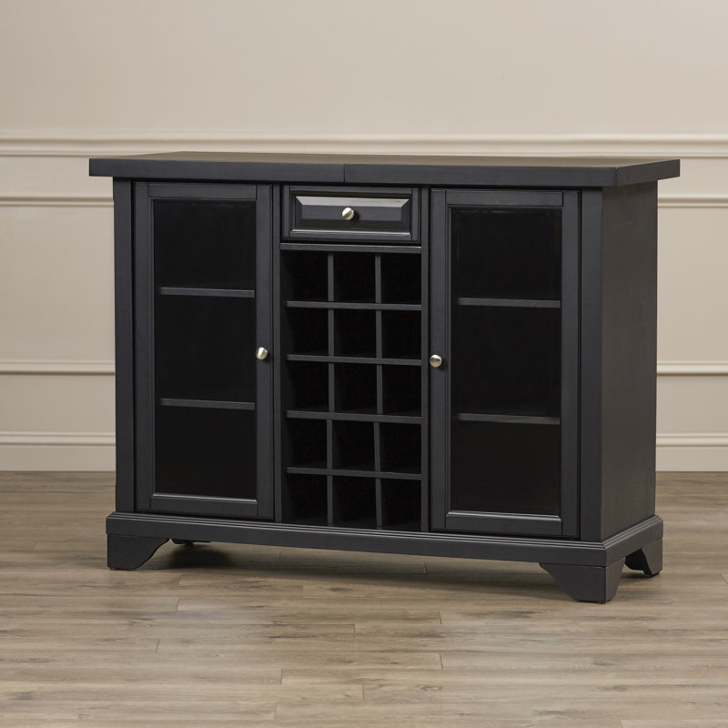Bar avec rangement pour le vin Hedon, Noir
