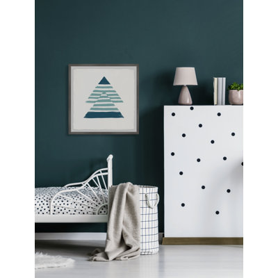 Blue Pyramids by Marmont Hill - Single Picture Frame Painting