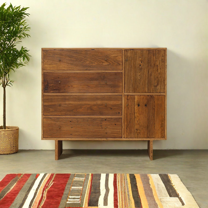 Wabi-sabi style sideboard cabinet locker