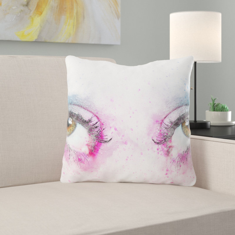 Coussin décoratif oculaire Wykoff, Intérieur, Microsuède