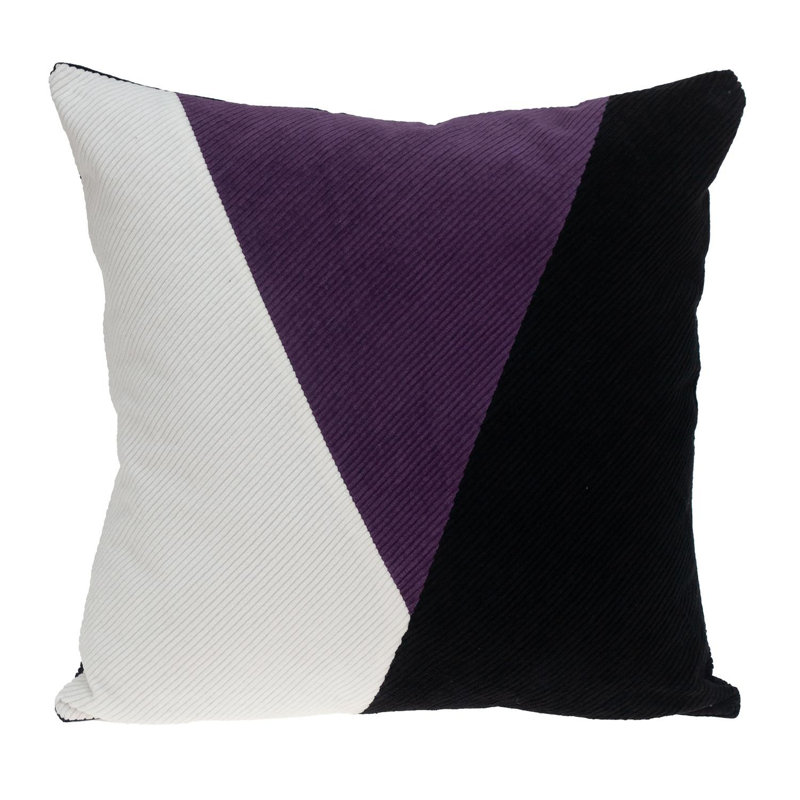 Insert de coussin réversible , Mauve / blanc / noir