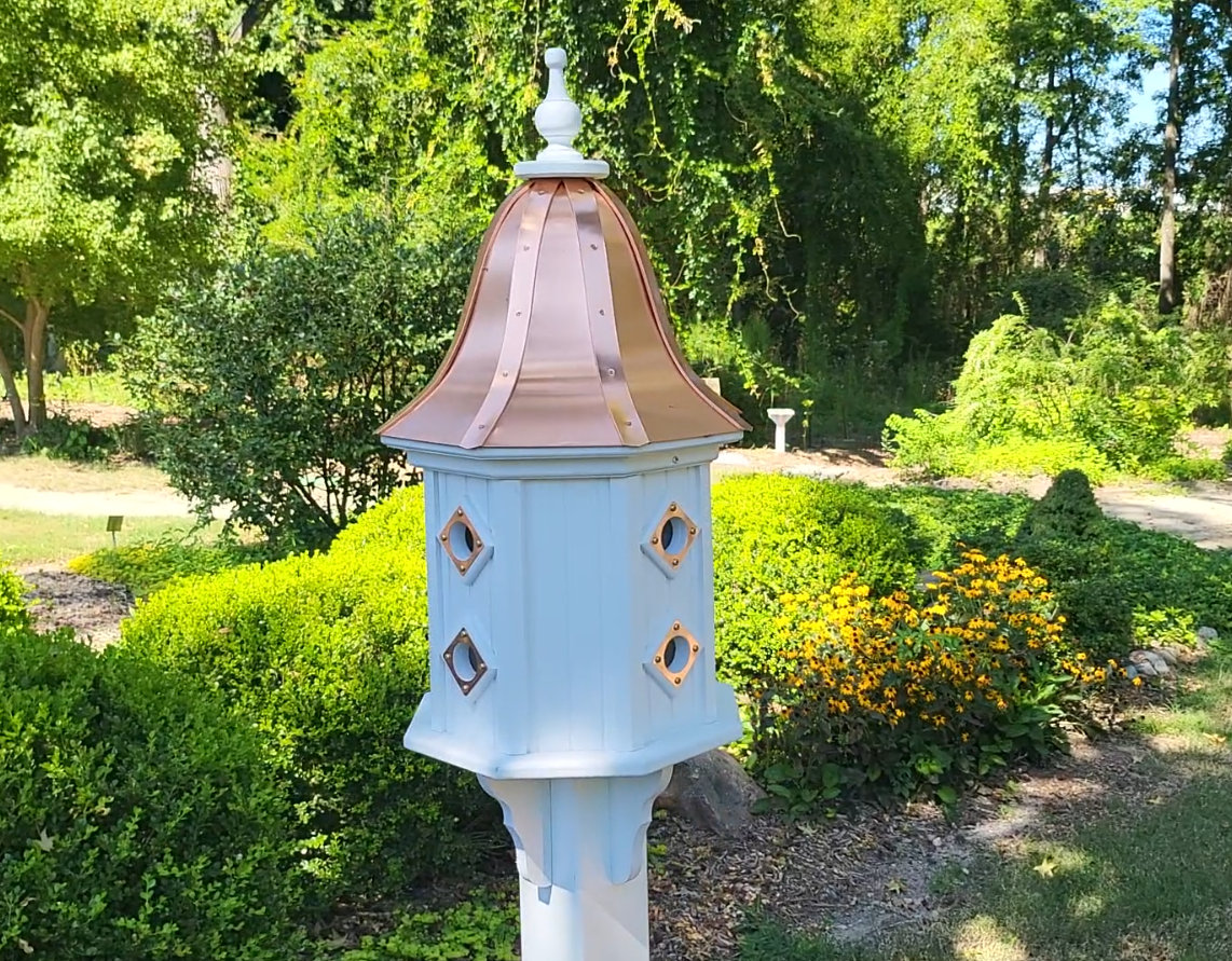 Canora Grey Bell Copper Roof Handmade Birdhouse, Extra Large With 8 ...