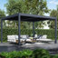 Pergola Grand Tuscan en aluminium de 3,66 m x 4,27 m avec toit à lames orientables