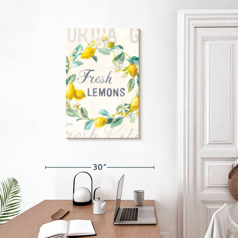 Kema Floursack Lemon Bright Wall Sign, 30" H x 20" W