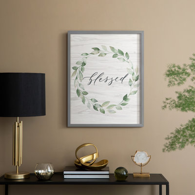 «Blessed Wreath», reproduction encadrée en bois massif