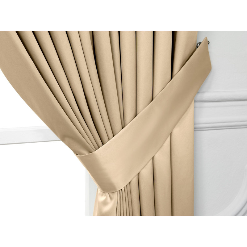 Maitlan Semi Sheer Curtain, Brown, 102" W x 108" L