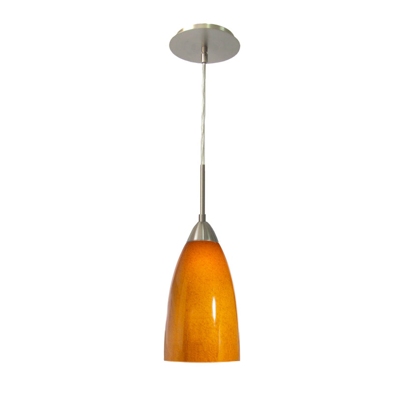 Luminaire suspendu 1 lumière Kellaman, Picasso, Nickel satiné